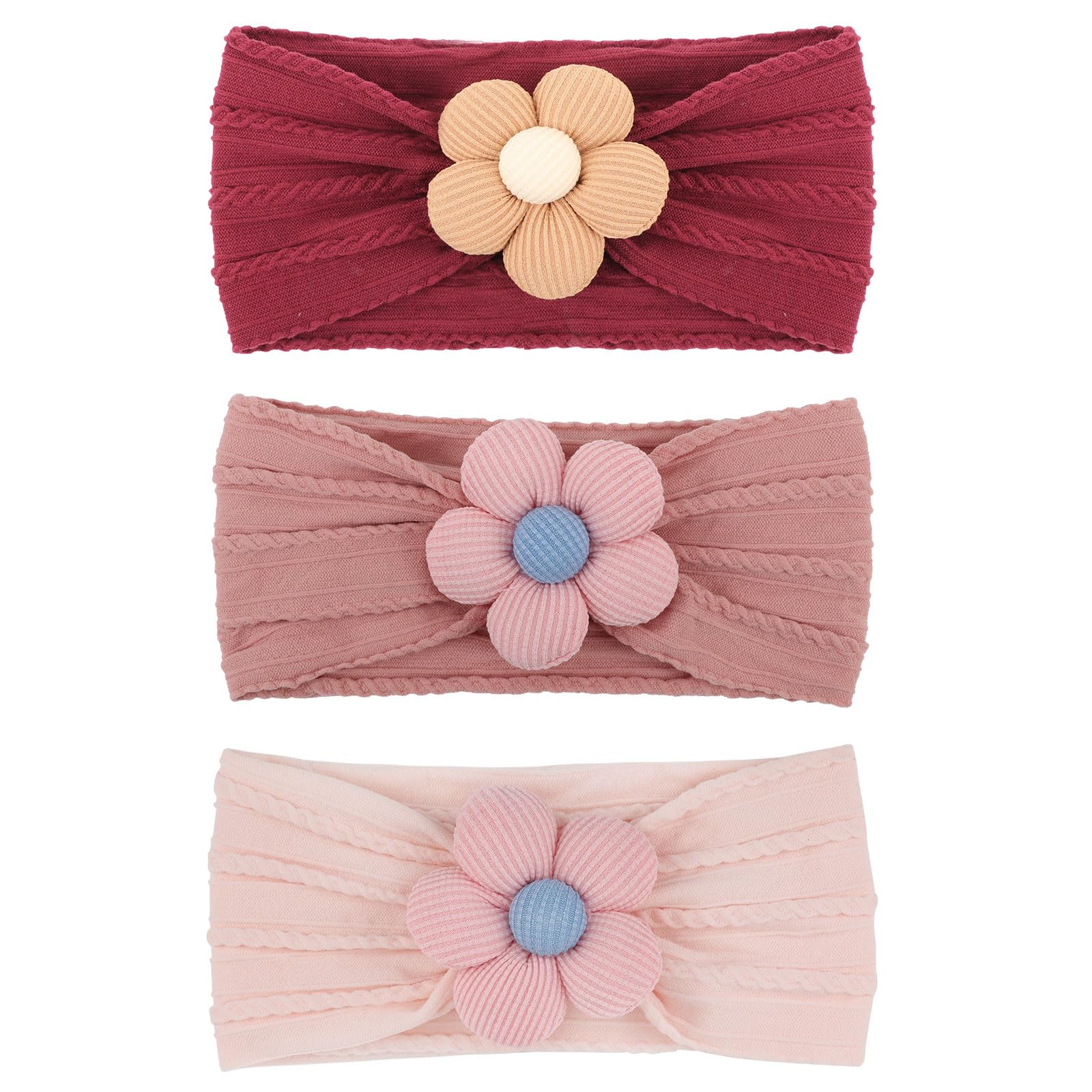 BlossomSoft™ Baby Headbands – 3 Pack